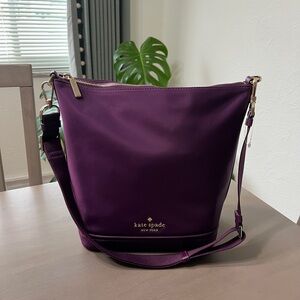 Kate Spade Chelsea Duffle Crossbody Deep Purple Ripe Plum Purple Bag